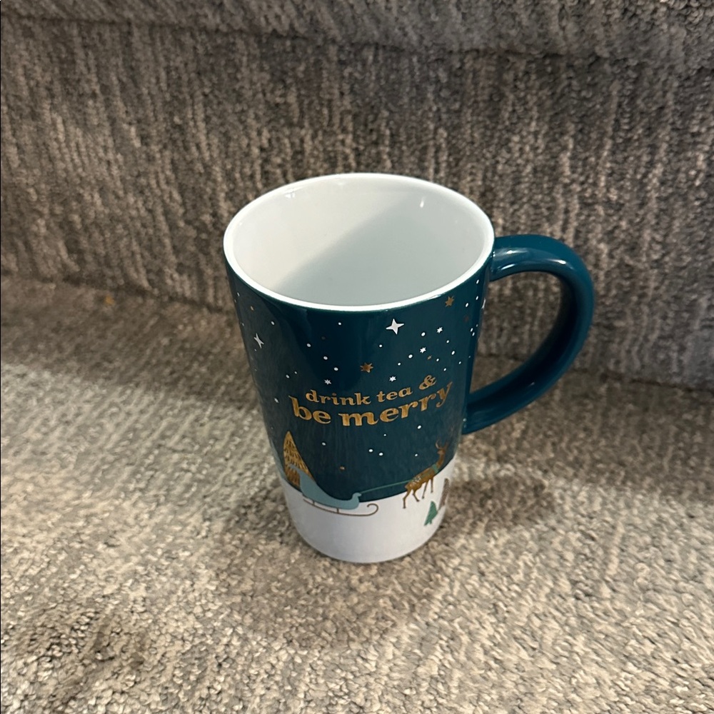 DAVIDsTEA "Drink Tea & Be Merry" Nordic Mug.